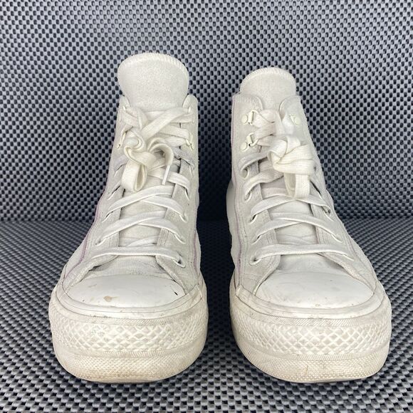 Converse All Star Hi Lift Platform Sneakers Womens Size 8.5 Leather A05962C - Picture 6 of 13